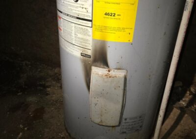 mold monster project hot water heater before